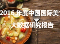 2016年度中国国际美食大数据研究报告